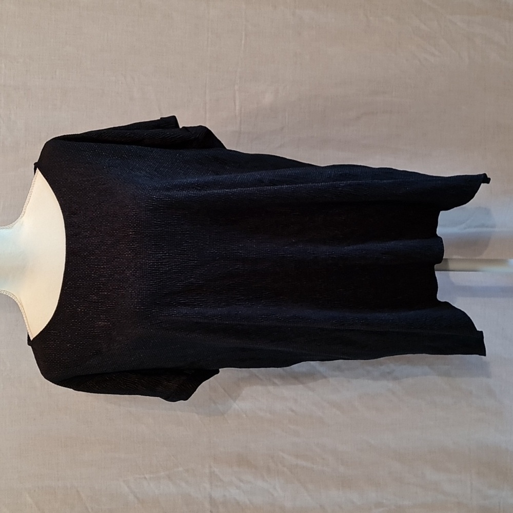 Vera Wang Black Dress Top Sz XL Lightweight See through